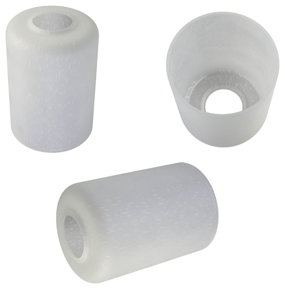 3 Pack Frosted Bubble Glass Shade Seeded Cylinder Shape for Light Fixture