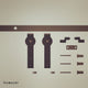 Mini Sliding Barn Door Hardware Kit, Classic Design, 48", Single