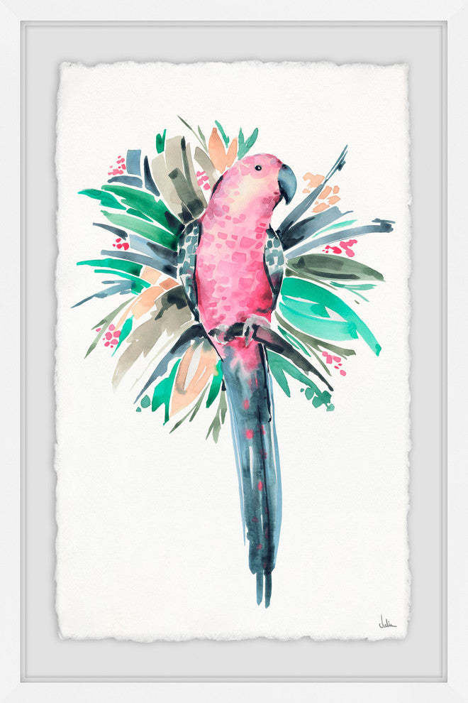 "Tropical Bird II" Framed Painting Print, 30"x45"
