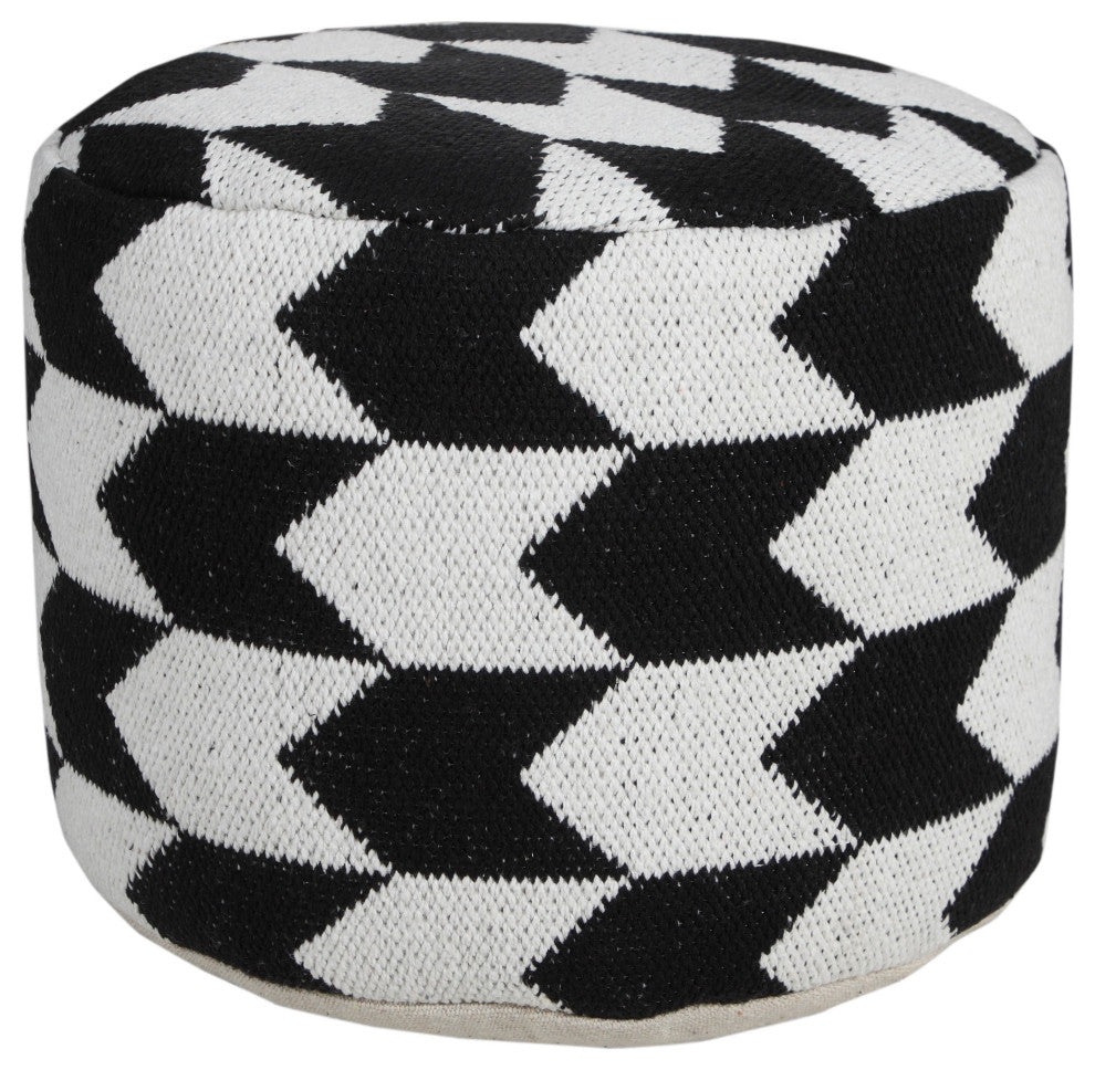 Modern Oversized Chevron Arrow Pouf Ottoman