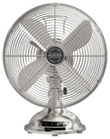 Hunter Classic Brushed Nickel 4-Blade Oscillating 3-speed Desk Fan