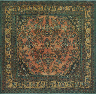 Fine Vintage Distressed Ametta Rust/Charcoal Rug, 7'4x8'1