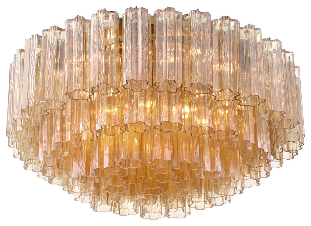Crystorama Lighting Group ADD-331-AM Addis 16 Light 32"W Flush - Aged Brass