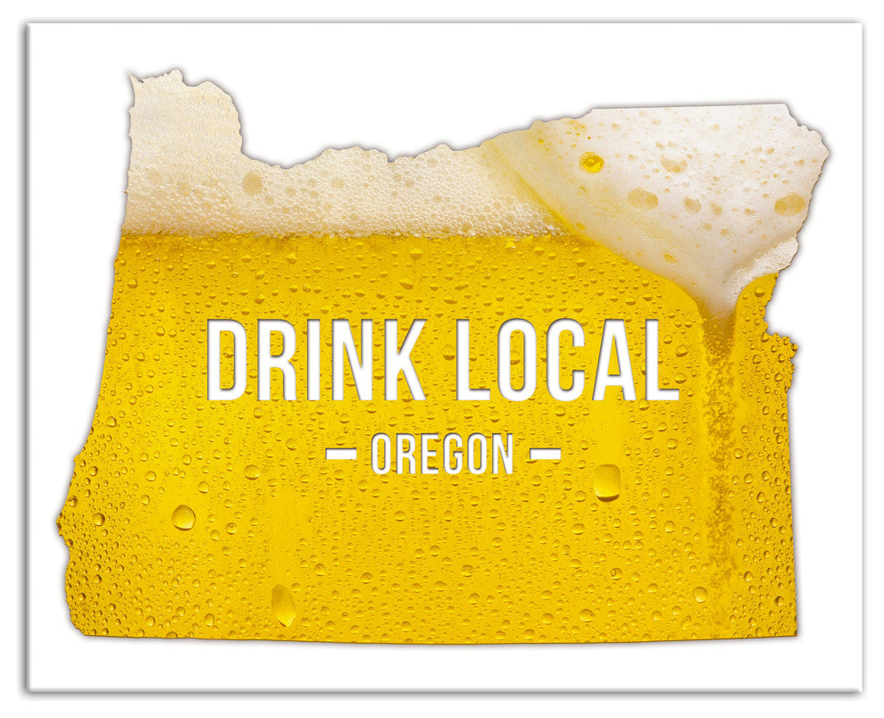 Oregon Drink Local Beer Wall Art, Canvas