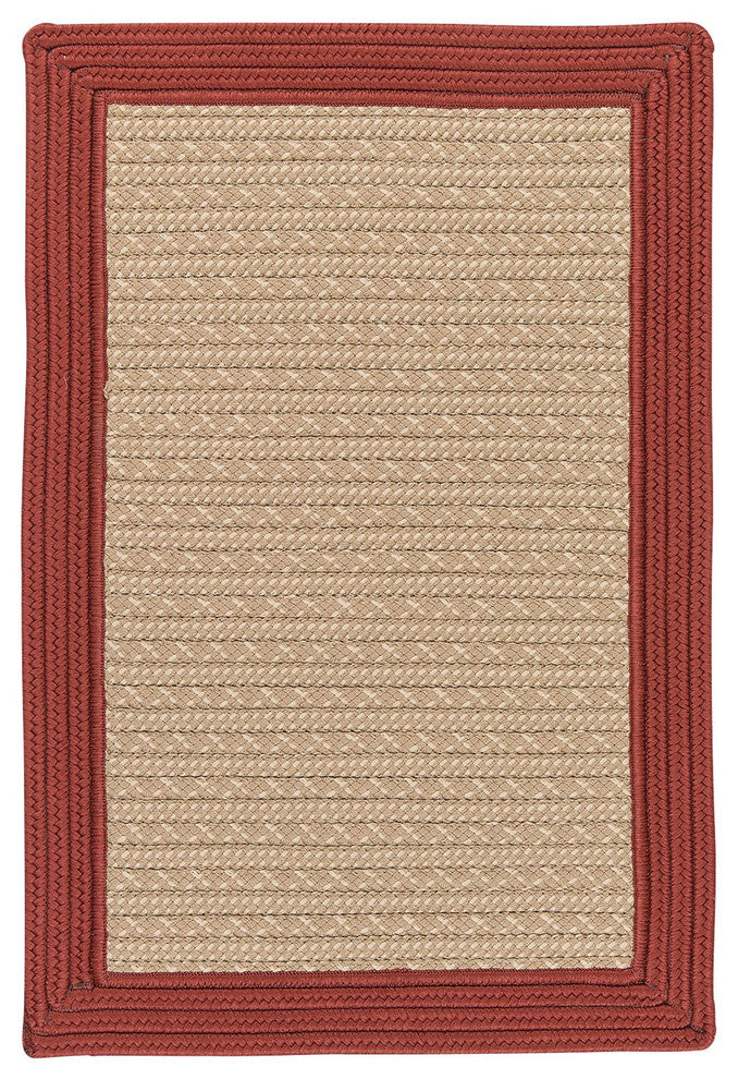 Colonial Mills Bayswater BY73 Brick Bordered Area Rug, Rectangular 6'x9'