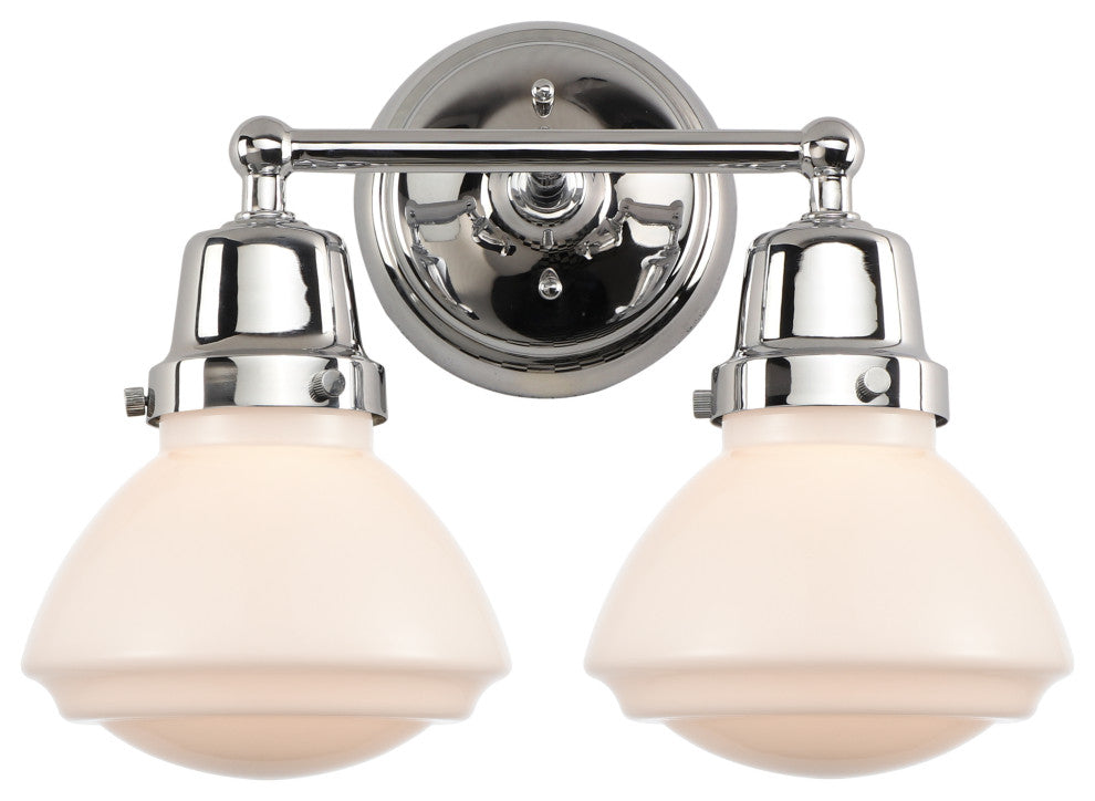 Innovations 623-2W-PC-G321 2-Light Bath Vanity Light, Polished Chrome