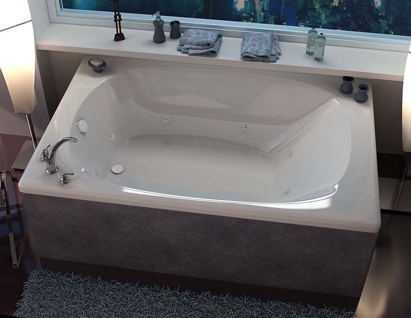 Venzi Aqui 48"x78" Rectangular Whirlpool Jetted Bathtub By Atlantis