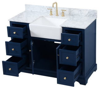 Home Living 22" Farmhouse Blue-Light Bathroom Vanity
