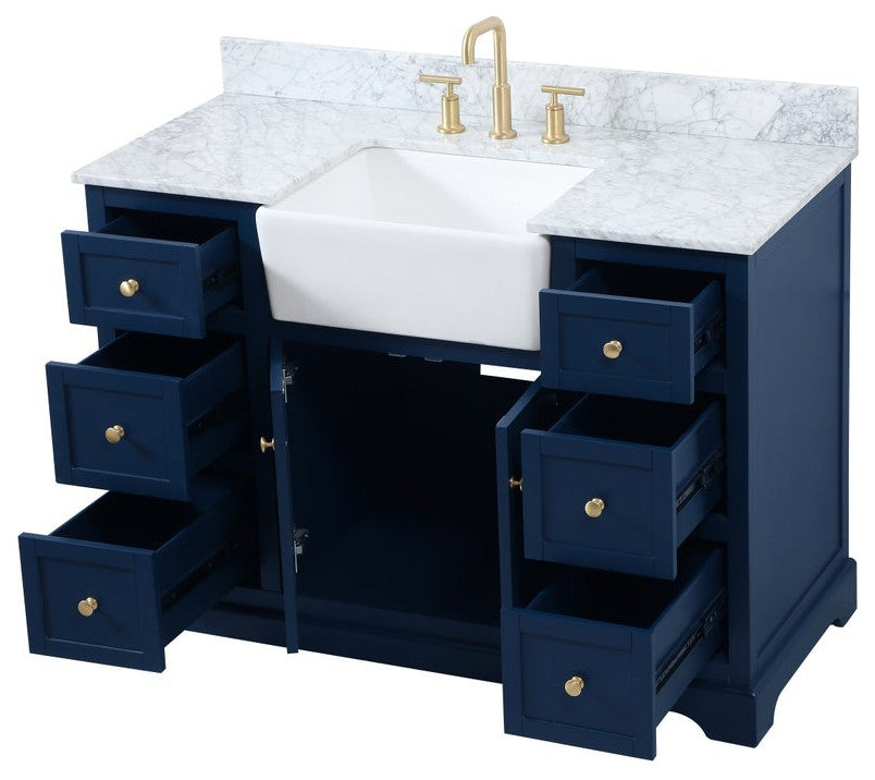 Home Living 22" Farmhouse Blue-Light Bathroom Vanity