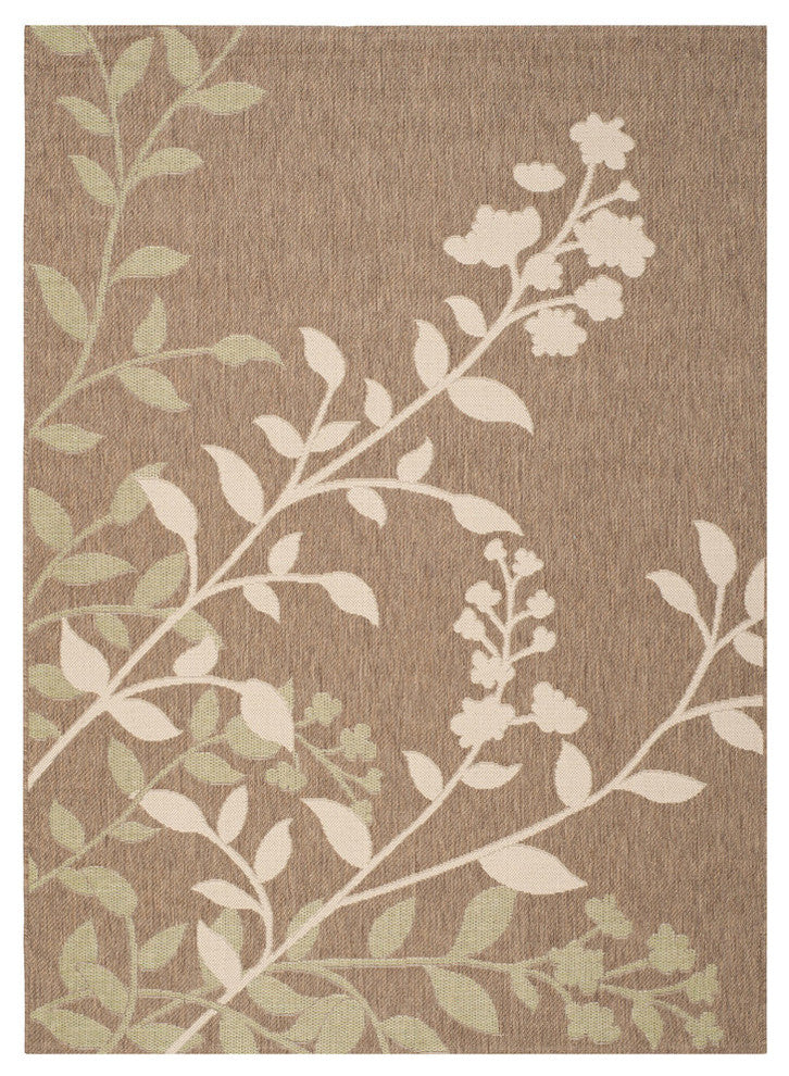 Safavieh Courtyard Cy7019-242 Brown, Beige Area Rug, 6'7" X 9'6"
