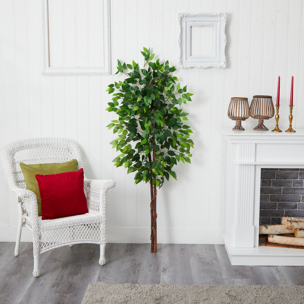 5ft. Artificial Double Trunk Ficus Tree (No Pot)