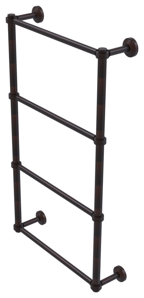 Waverly Place 4 Tier 24" Ladder Towel Bar with Groovy Detail, Venetian Bronze