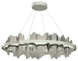 Hildene Circular LED Pendant, Sterling, Sterling, Standard Height