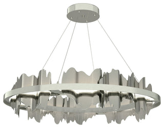 Hildene Circular LED Pendant, Sterling, Sterling, Standard Height