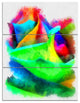 Colorful Rose Watercolor, Floral Triptych Canvas Artwork, 28x36, 3 Panels