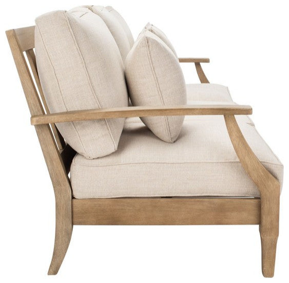 Safavieh Martinique Wood Patio Sofa, Natural