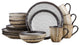 Stone Lain Lucy Porcelain 16 Piece Dinnerware Set, Beige