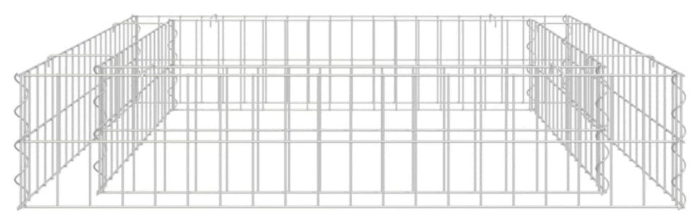 Vidaxl Gabion Raised Bed Galvanized Steel 39.4"x39.4"x7.9"