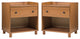 Morgan 2 Piece Tray Top Solid Wood Nightstand - Caramel