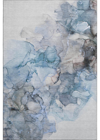 Premium Machine Washable Mayfield AMF520 Blue 8' x 10' Rug