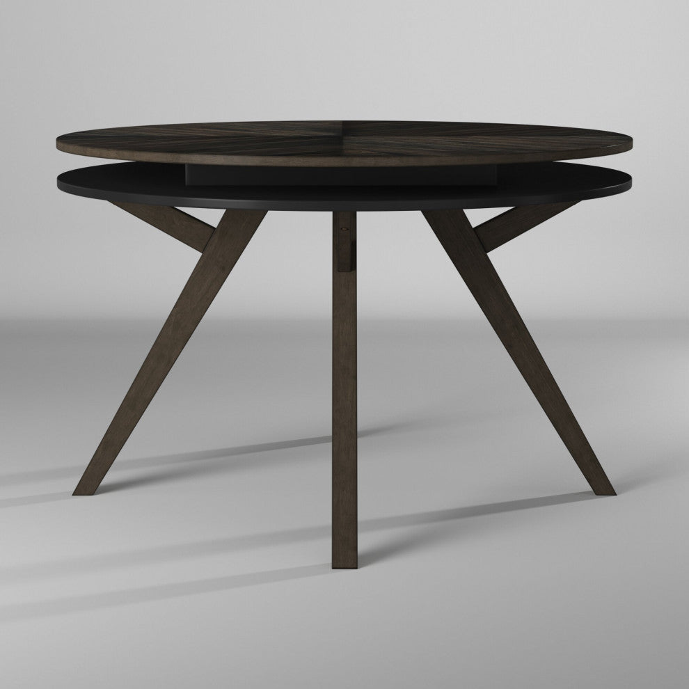 Lennox Round Dining Table, Dark Tobacco