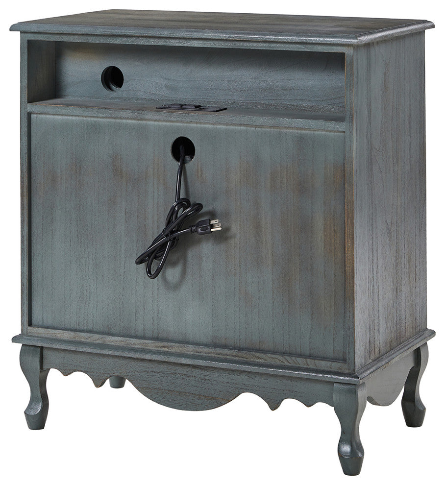 32" Tall 3-Drawer Nightstand Set of 2, Blue