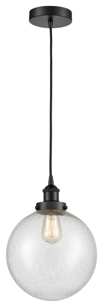 Innovations 616-1PH-BK-G204-10-LED 1-Light Mini Pendant, Matte Black