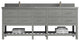 Parker 84 Double Sink Bath Vanity in Elephant Skin Gray  2" Piatra Gray