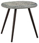 Endeavor Outdoor Patio Wicker Rattan Side Table, Gray