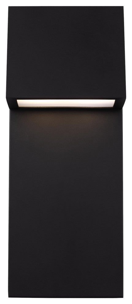 Rocha Large LED Outdoor Wall Lantern, Black