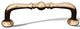 RKI Decorative Elongated Colonial Pull, Polished Brass