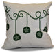 Decorative Holiday Pillow Geometric Print, Green, 18"x18"