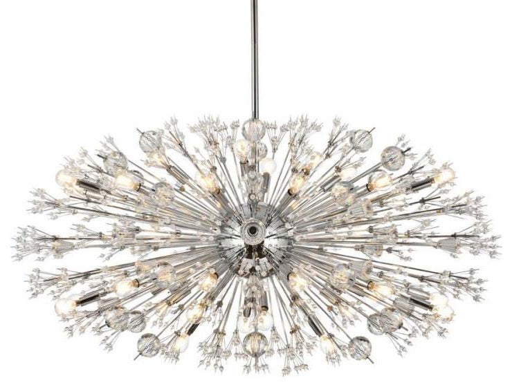 Elegant Lighting 2550D48 Vera 38 Light 48"W Pendant - Chrome