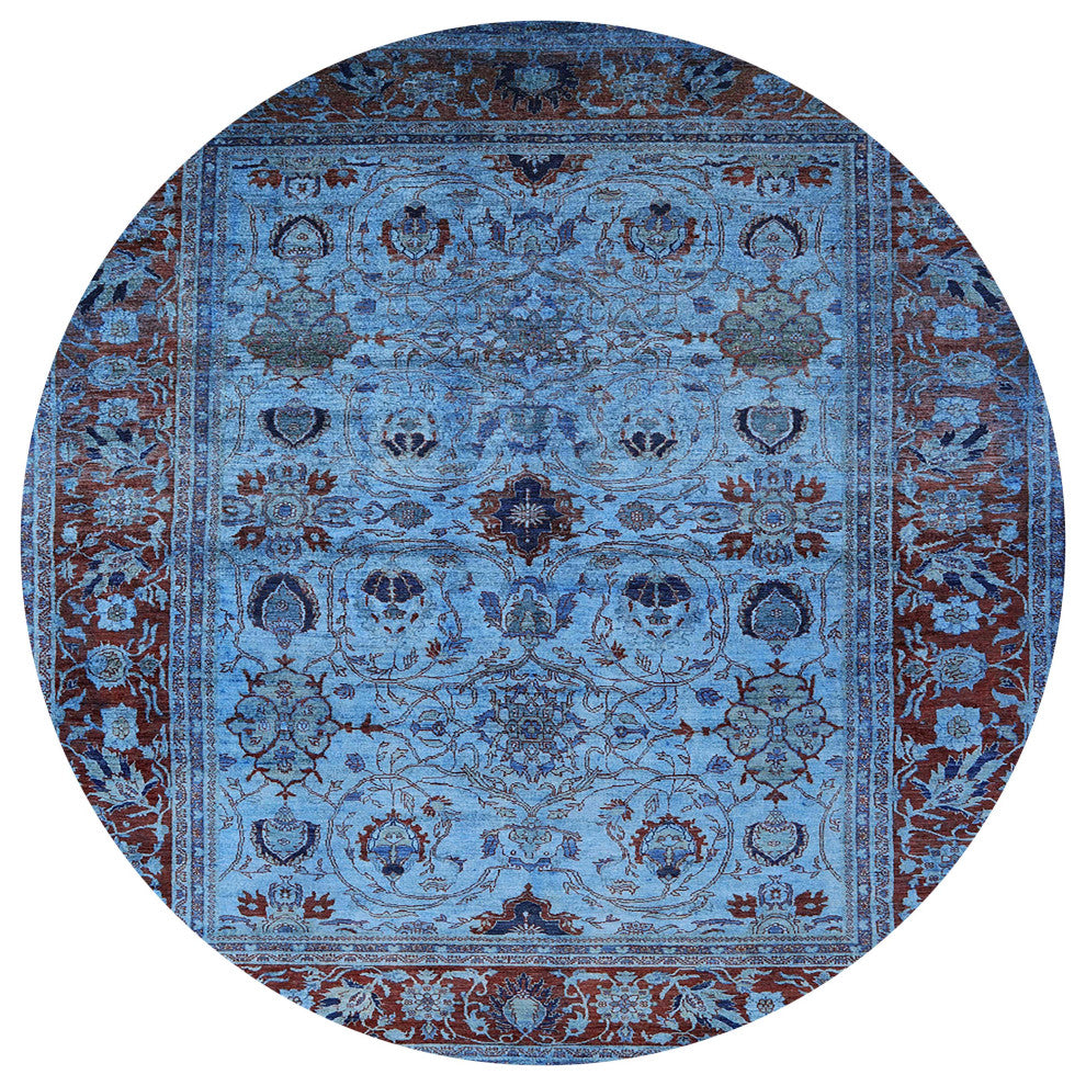 Ahgly Company Indoor Round Mid-Century Modern Area Rugs, 5' Round