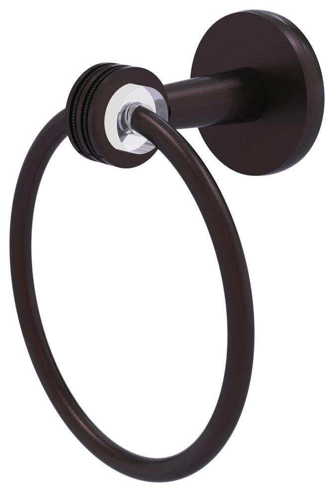 Clearview Towel Ring with Dotted Accents, Antique Bronze