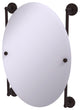 Prestige Regal Oval Frameless Rail Mounted Mirror, Antique Bronze