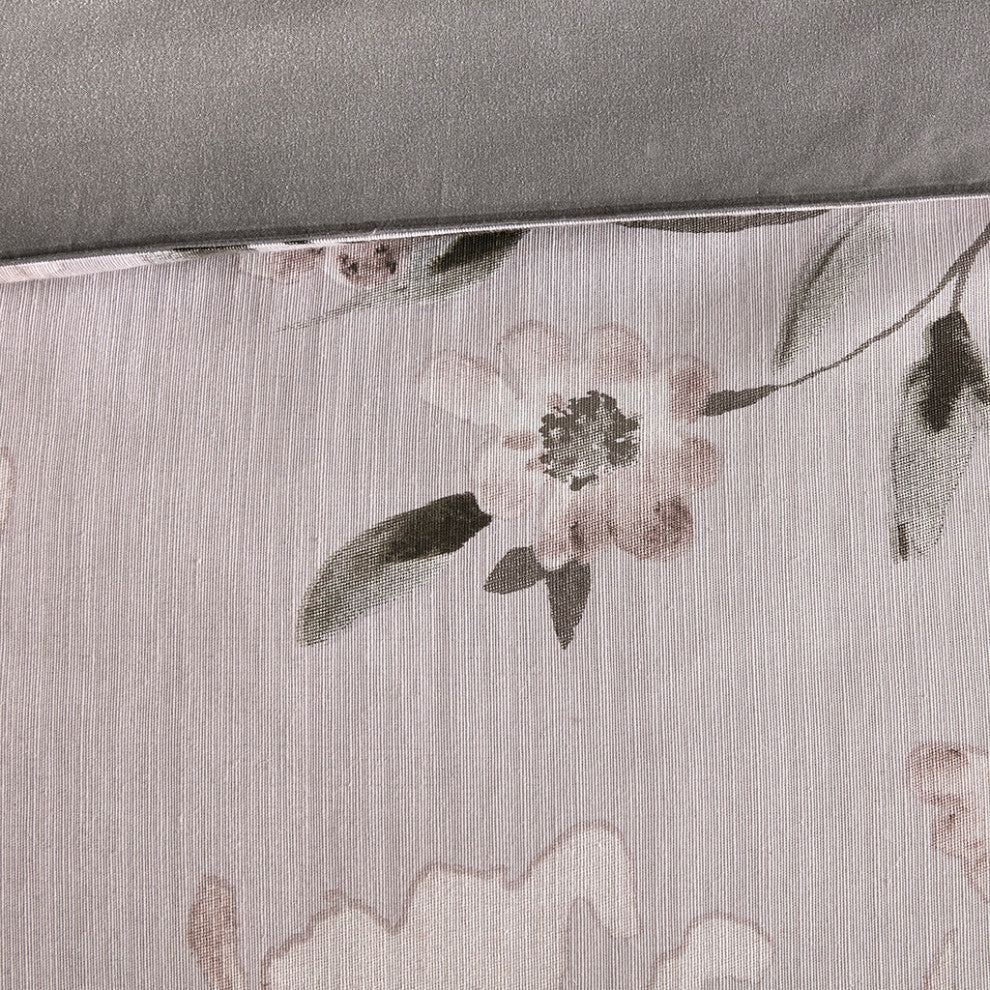 Madison Park Neko 3 Piece Floral Printed Comforter Set