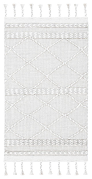 Safavieh Casablanca Collection CSB575G Rug, Silver/Ivory, 3' X 5'