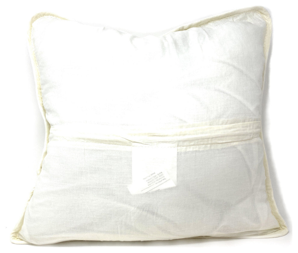 Tache 2 Piece Powder Snow 100% Cotton Solid White 18x18 Cushion Covers