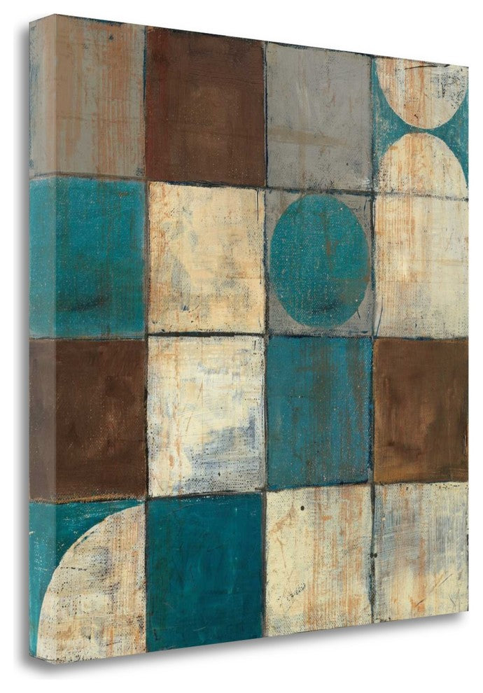 "Tango Detail II - Blue Brown" By Mike Schick, Giclee on Gallery Wrap Canvas