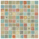"Sea Glass Mosaic" Digital Paper Print by Silvia Vassileva, 38"x38"