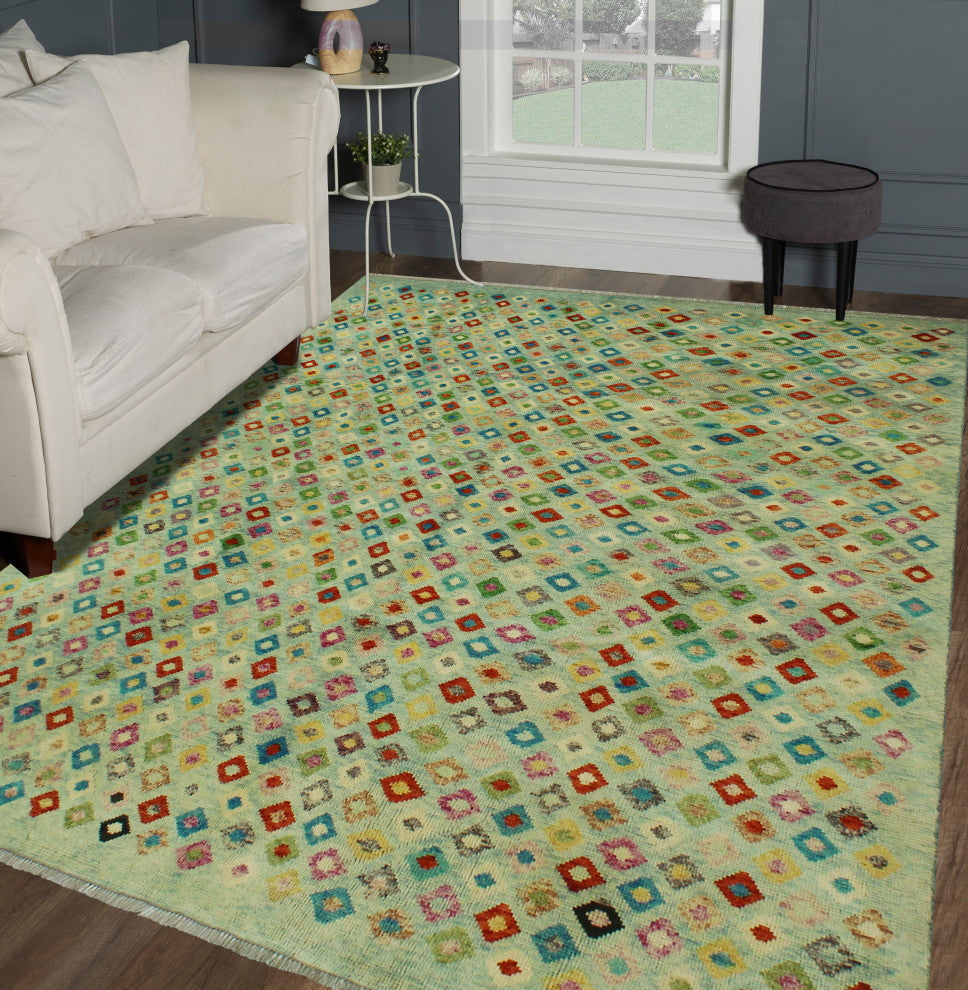 Balochi Tamtun Lt. Green Rug