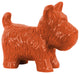 Ceramic Standing Welsh Terrier Dog Figurine, Orange