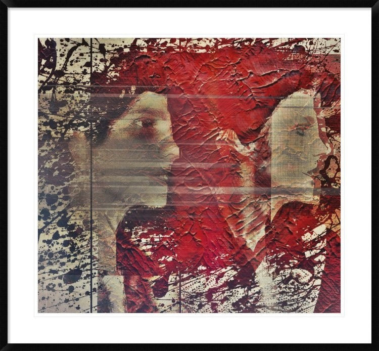 "Shadows (splitting)" Framed Digital Print by Dalibor Davidovic, 38x35"
