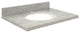 Granite 43"x22" Vanity Top, Single Faucet Hole, Giallo Parfait, White Bowl