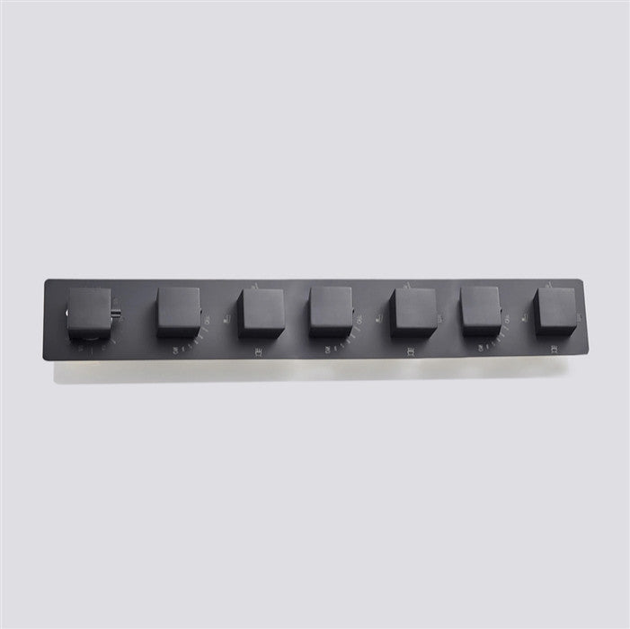 Fontana 27*15" LED Matte Black Shower System, Handheld Shower and 6 Body Jets