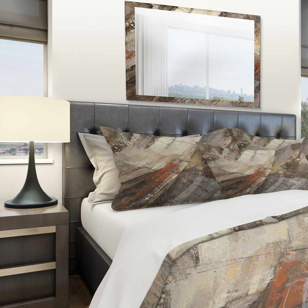 Fire and Ice Minerals Iii Geometric Duvet Cover Set, Twin