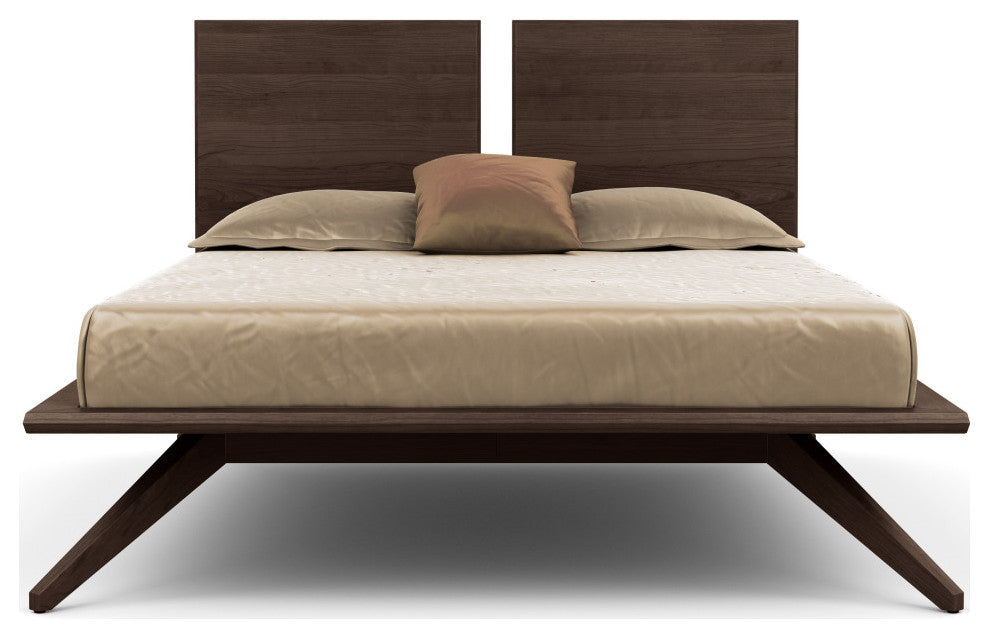Copeland Astrid Bed With 2 Headboard Panels, Smoke Cherry, Cal King