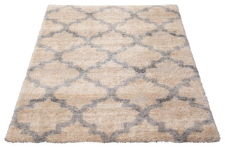 Moroccan Trellis Shag Rug, Tan, 5'3"x7'3"