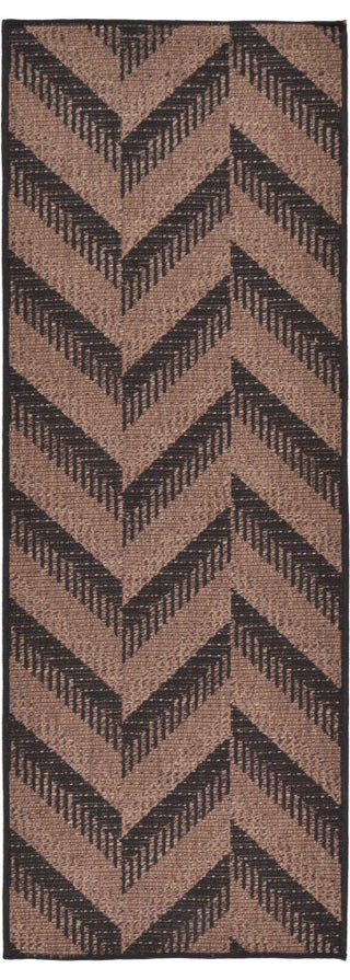 Rug Unique Loom Outdoor Modern Brown Runner 2' 2 x 6' 0